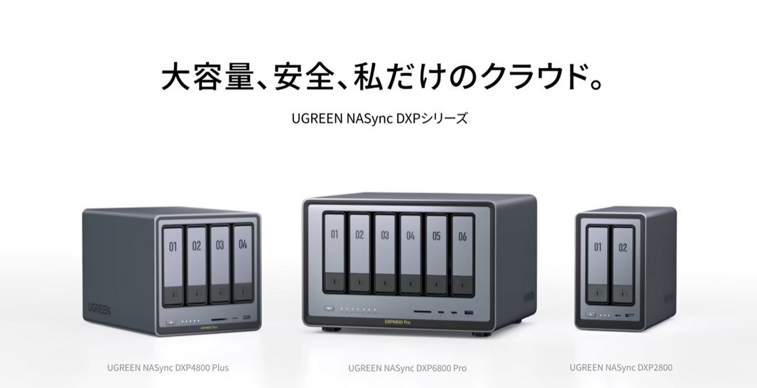 セキュリティとプライバシーに配慮した大容量のUGREEN NAS